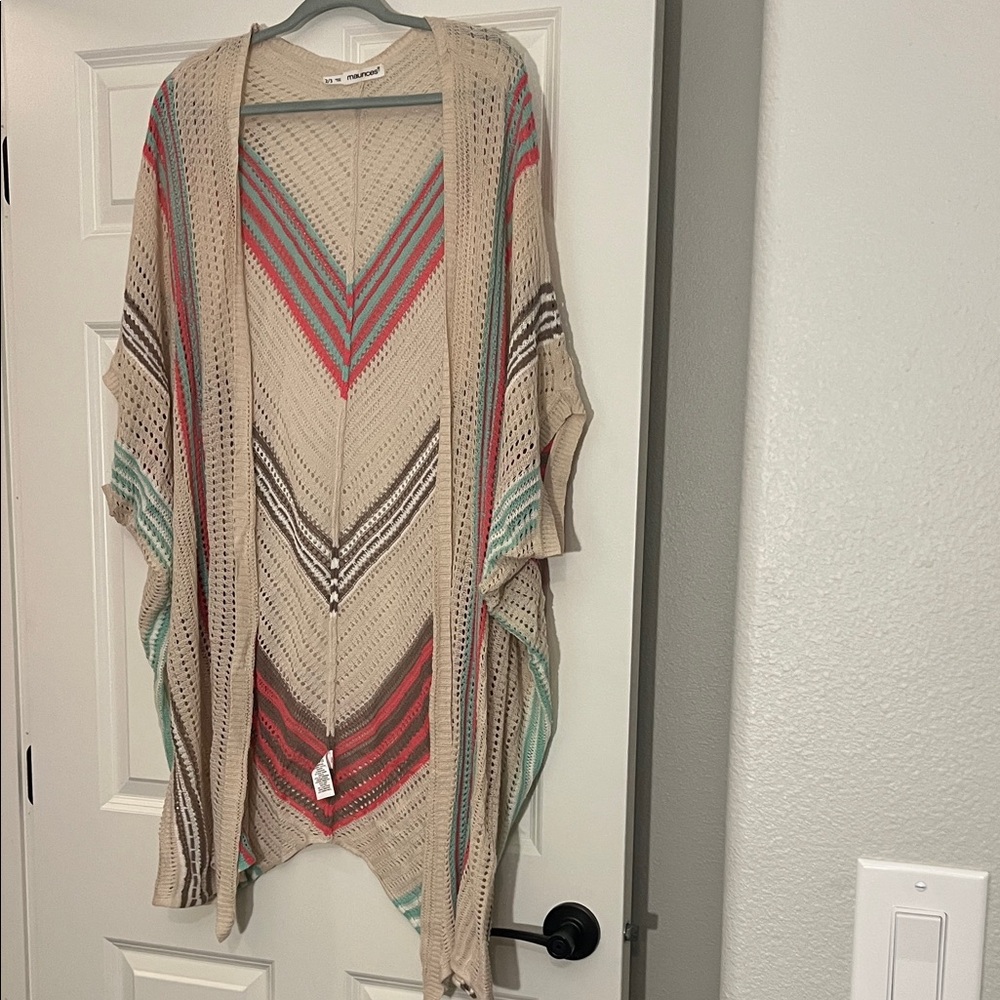 Maurices Beige Open Knit Sweater